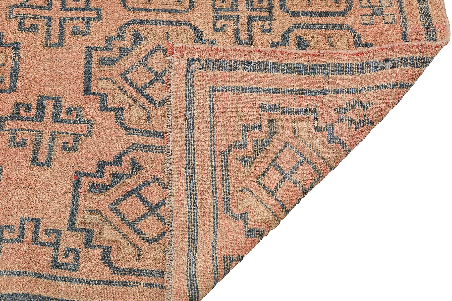 ビンテージラグ　伝統的　ウールラグ　アフガニスタン アフガニスタン産 1990年代 トルクメンラグ】トライバルラグ