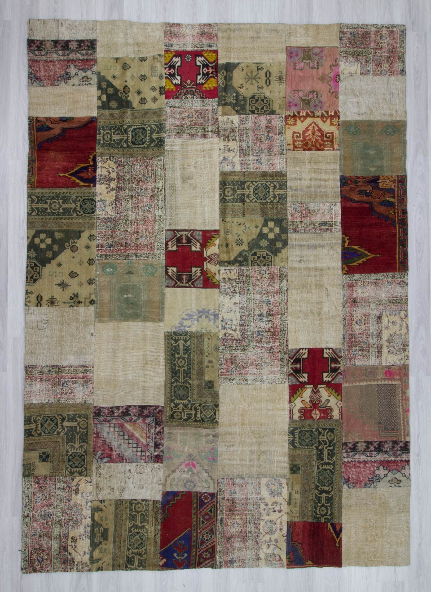 Oversize Vintage Decorative Turkish Patchwork Rug 8.7 X 12.2 Ft - Etsy