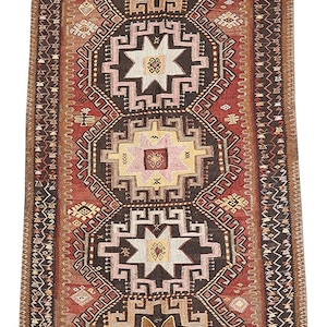 Decorative Vintage Turkish Kars Kilim - 5.3 x 14.7