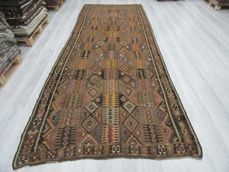 37.5×70 \"Call me” ViNTAGE TURKiSH RUG 7' x 10' - Vintage Turkish Area Rug, Blue - Ofelia | Kuden Rugs