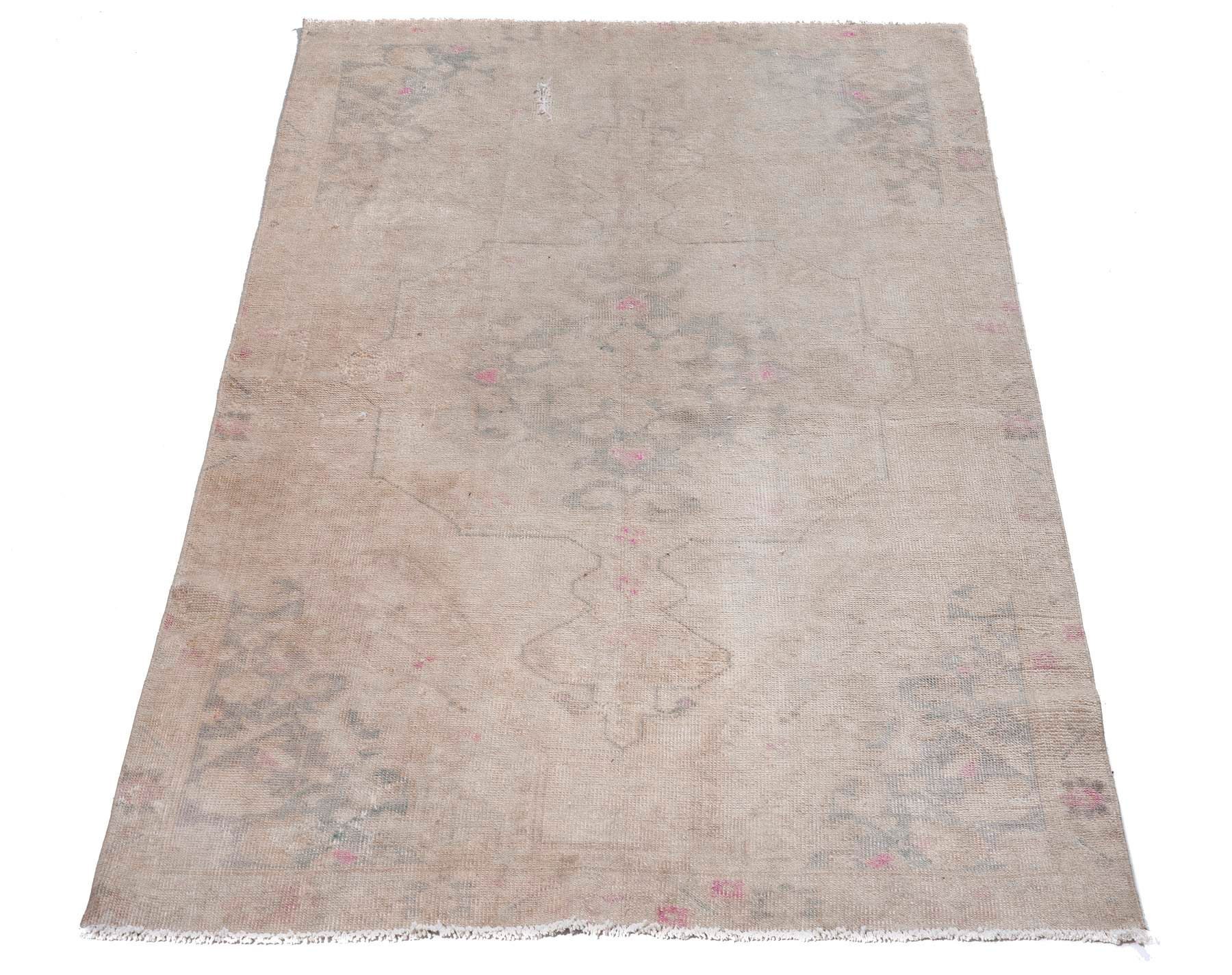 Vintage Washed Out Small Rug 4.3 X 7.3 Ft - Etsy