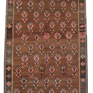 ヴィンテージキリム 5 x 6 Vintage Turkish Striped Kilim Rug 76864 – Esmaili Rugs