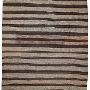 Brown Oversized Vintage Kilim Rug - 11.4 x 14.1