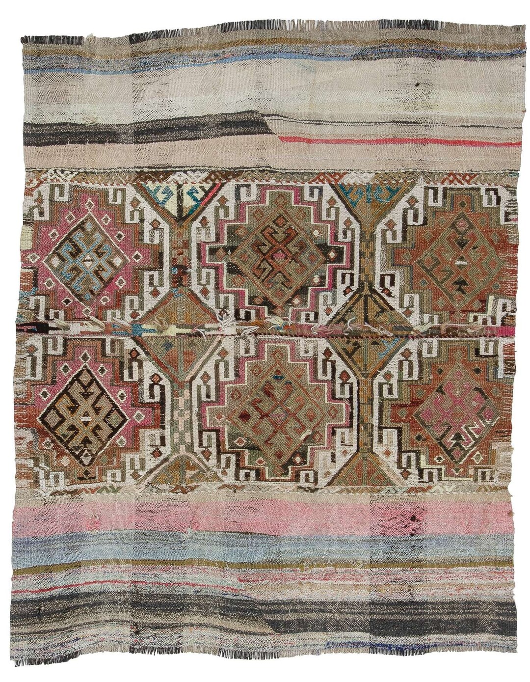 ヴィンテージ ユニーク トルコ キリム ラグ - 4.6 x 5.8 - Etsy 日本