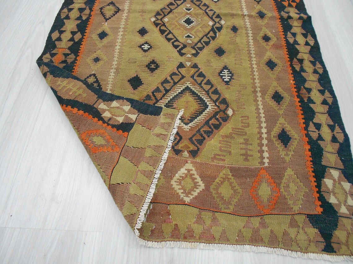 Handwoven Vintage Decorative Antique Turkish Kilim Prayer Rug Etsy