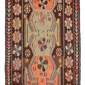 Alfombra kilim turca vintage grande - 7,3 x 15,5