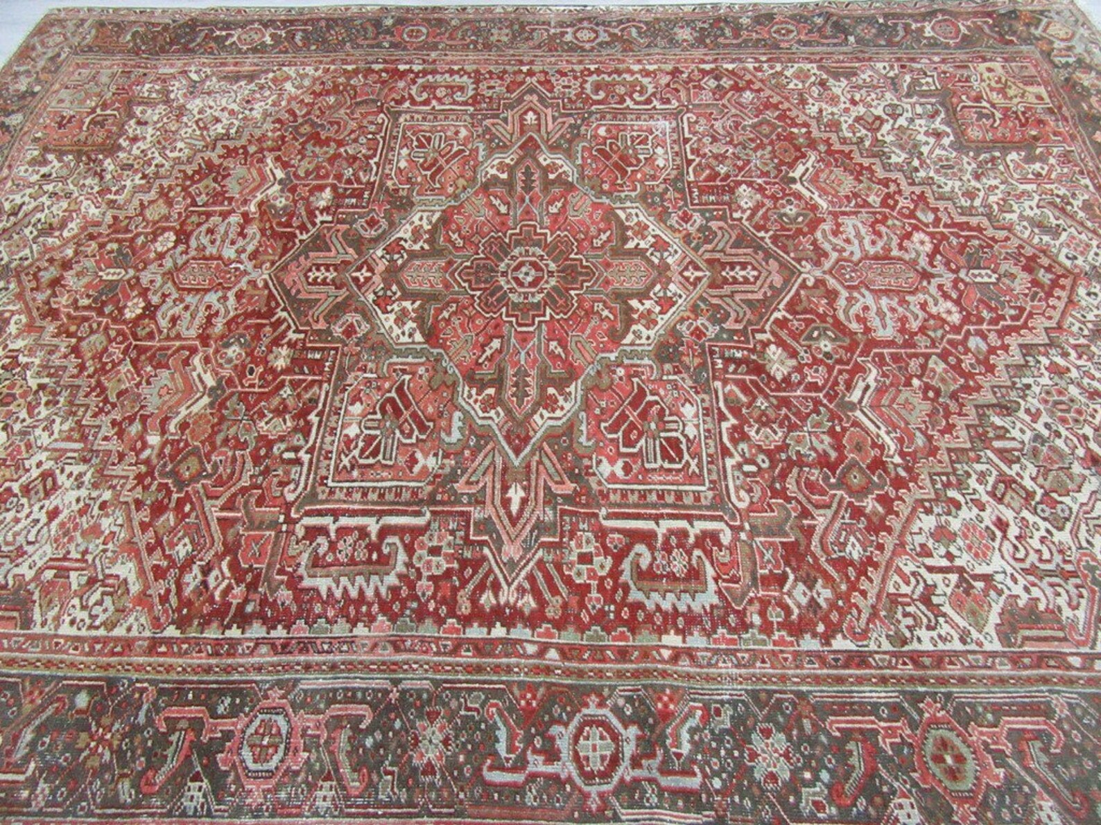 Large Antique Rug Large Vintage Rug 9.3 X 12.2 Ft - Etsy