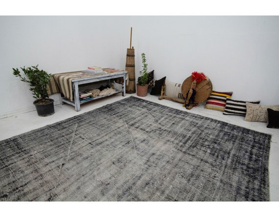 大型グレーヴィンテージトルコラグ - 7.5 x 10.8 - Etsy 日本