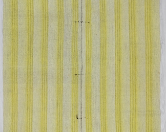 超ロング✳︎57×223 貴重カラー　イエロー　ランナー　トルコヴィンテージラグ 56×187 ロングランナーラグ 大きなボタニカル柄 トルコ