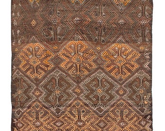 キリムラグ ヴィンテージラグ オレンジ イエロー ブラウン 楽天市場