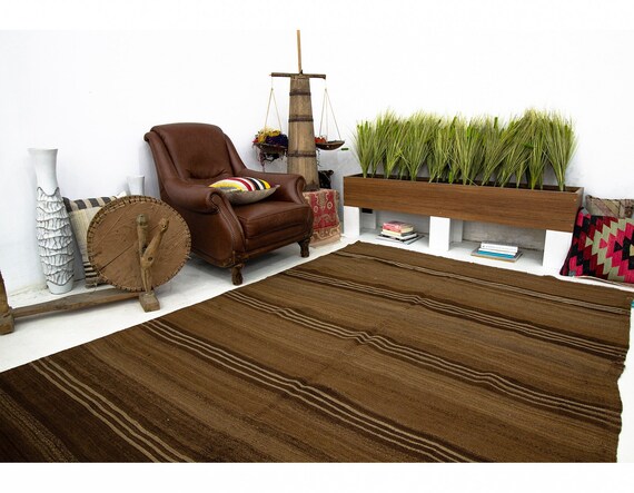 ナチュラルウールキリム ラグ キリム ラグ ナチュラルウール ボーダー