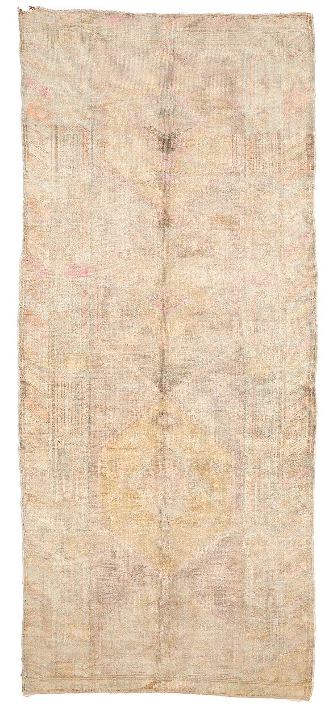 Large Vintage Washed Out Kars Rug - 5.6 X 14.11 - Etsy