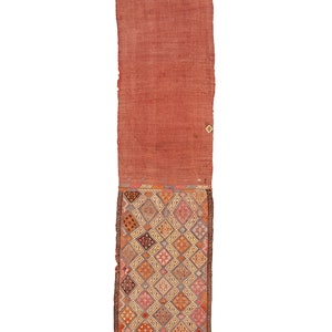 Embroidered Decorative Kilim Rug - 1.11 x 7.7