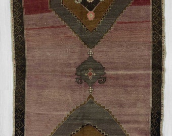 Vintage one of a kind Turkish Kars rug 5.4 x 13.3 ft