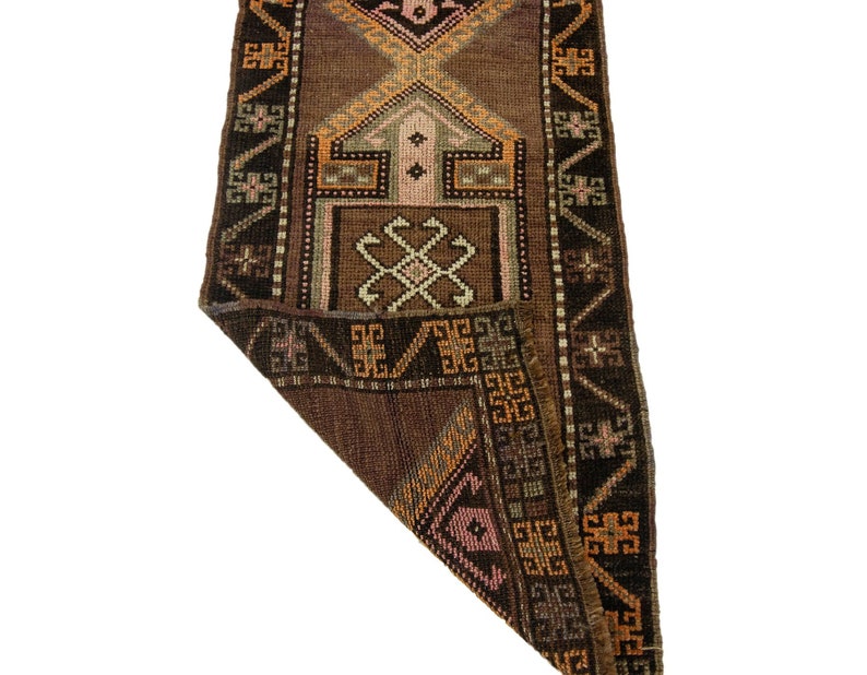 Vintage Mini Decorative Turkish Rug 1.9 x 3.4