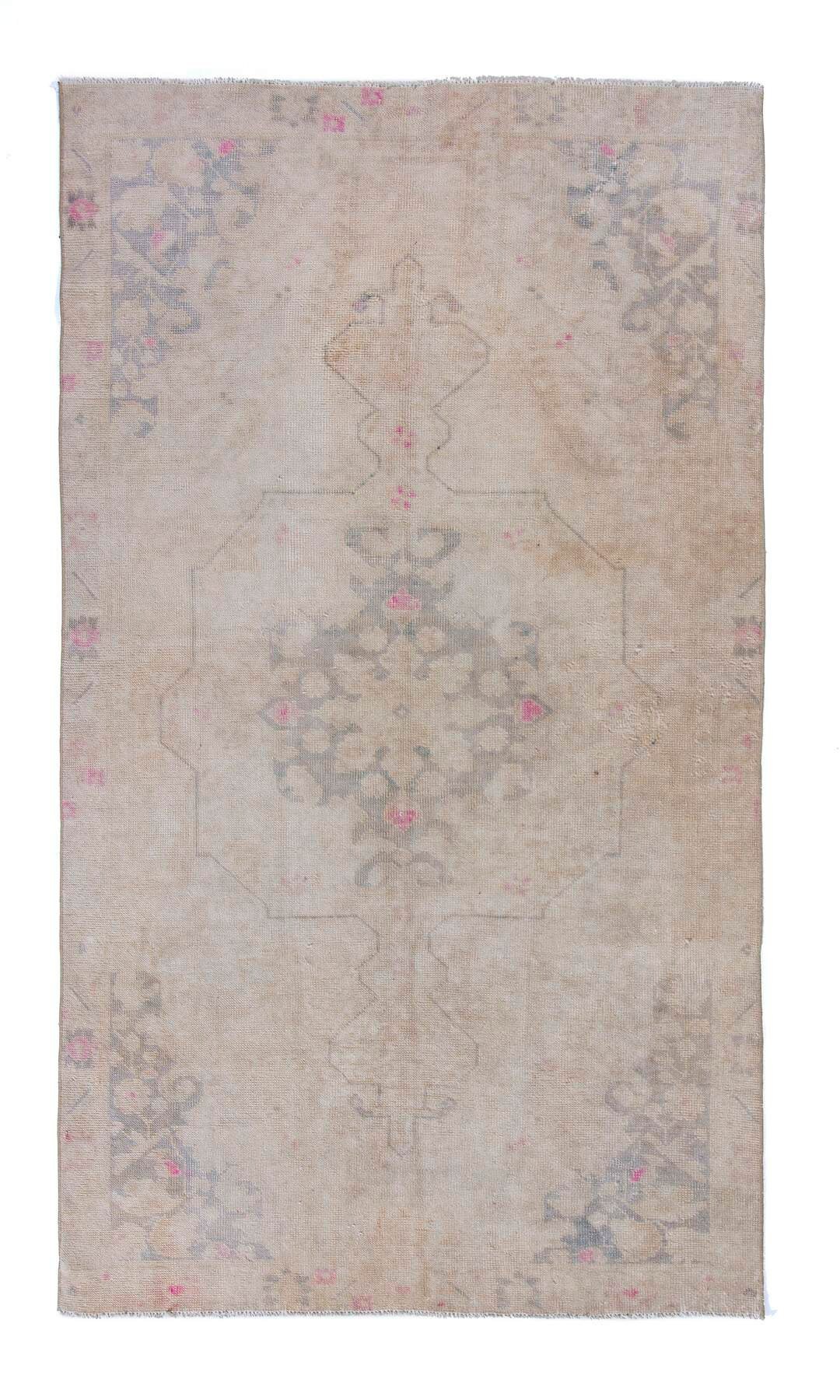Vintage Washed Out Small Rug 4.3 X 7.3 Ft - Etsy
