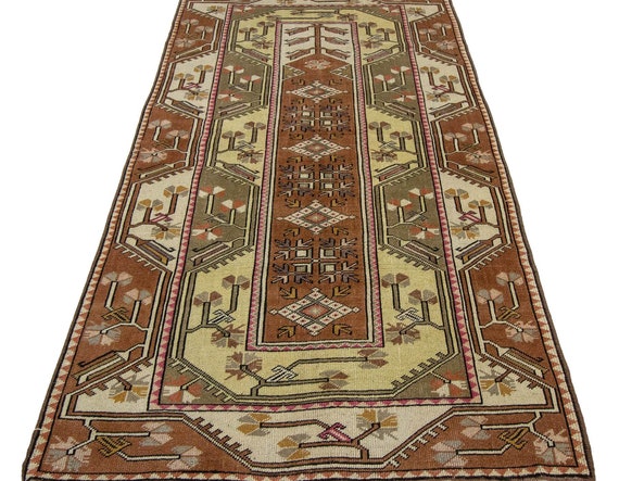 ヴィンテージ トルコウール ミラス ラグ - 3.10 x 6.11 - Etsy 日本