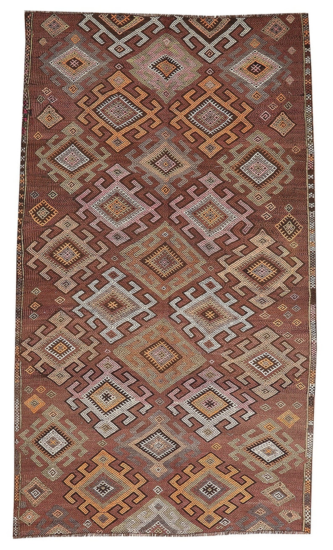 オールドキリム Kars Embroidered Vintage Kars Kilim Rug - 5.8 X 9.10 - Etsy