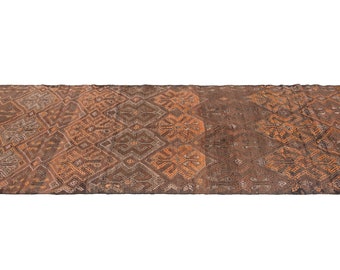 ヴィンテージキリム 刺繍入りヴィンテージキリムラグ - 4.2 x 11.6 - Etsy 日本