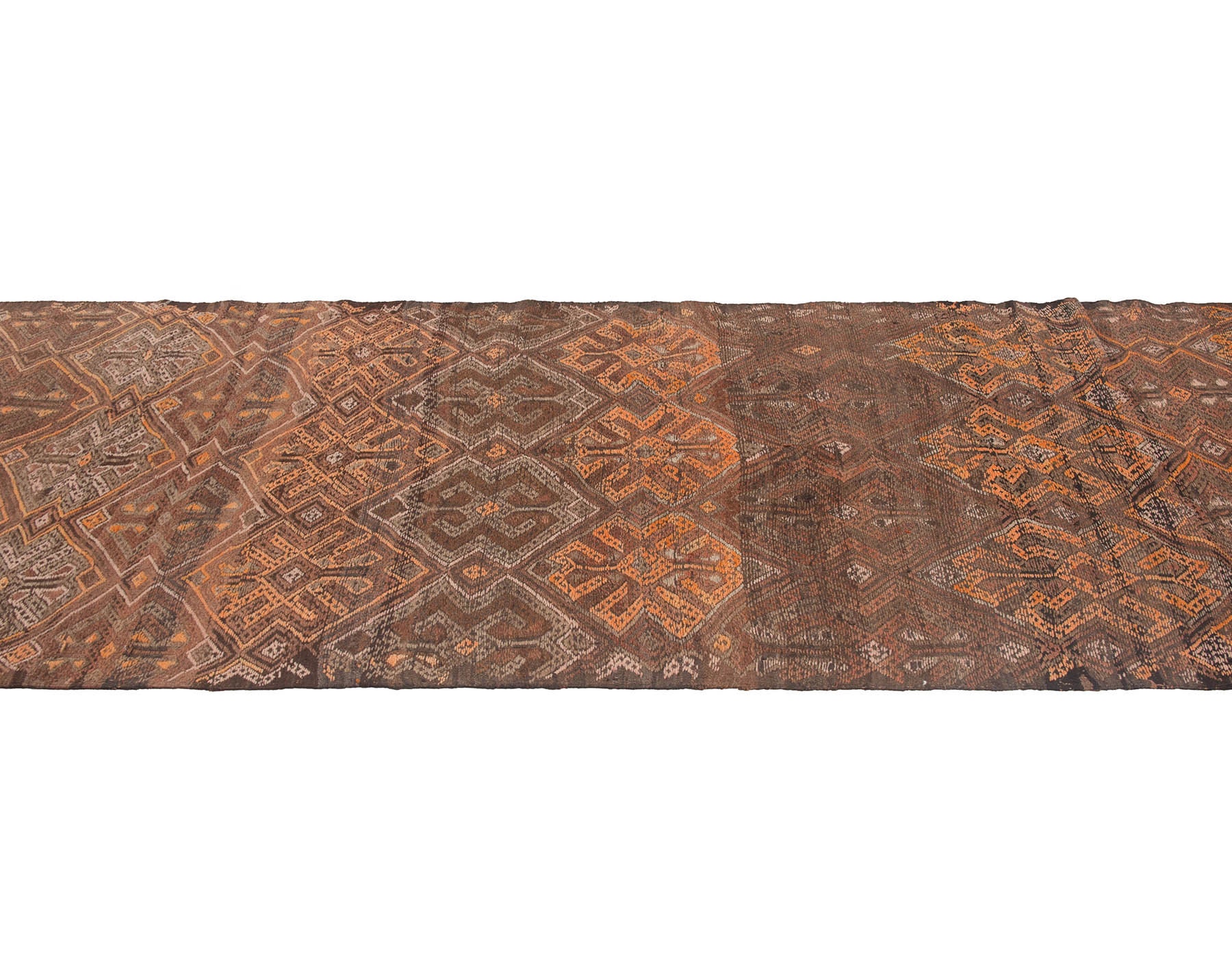 刺繍入りヴィンテージキリムラグ - 4.2 x 11.6 - Etsy 日本