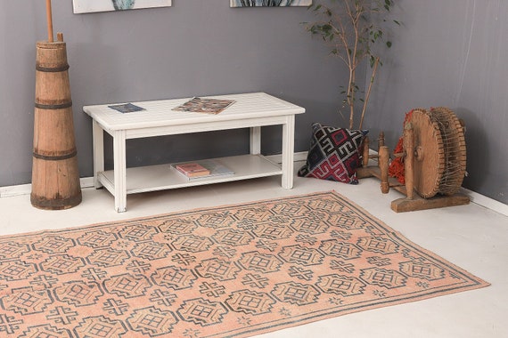 装飾的なヴィンテージ アフガニスタン ウール ラグ - 4.8 x 11.1