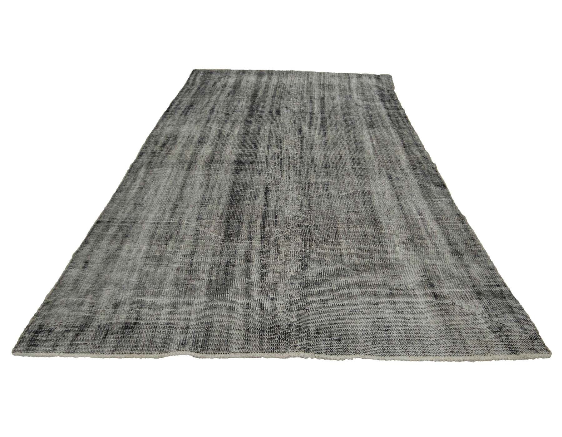 グレー ヴィンテージ オーバーダイ トルコ絨毯 - 6.0 x 10.3 - Etsy 日本
