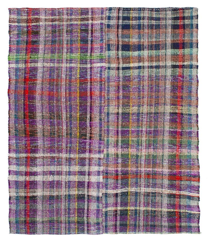 Purple Rag Design Purple Vintage Turkish Rag Rug - 6.7 X 7.10 - Etsy