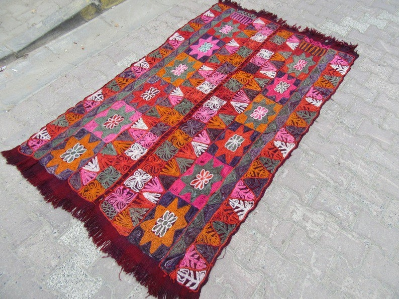 Iraq Baby Rug Vintage Wool Turkish North Iraq Kilim Rug 3.12 X 6.9 Ft - Etsy