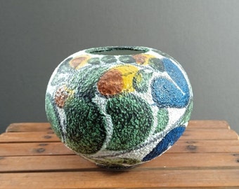 Ceramic Vase by Kurt Tschörner for Ruscha, 1950s, West German Pottery, Mid-Century Ceramic, 50s, Vintage, Retro, H. 10.5 cm (4.1")