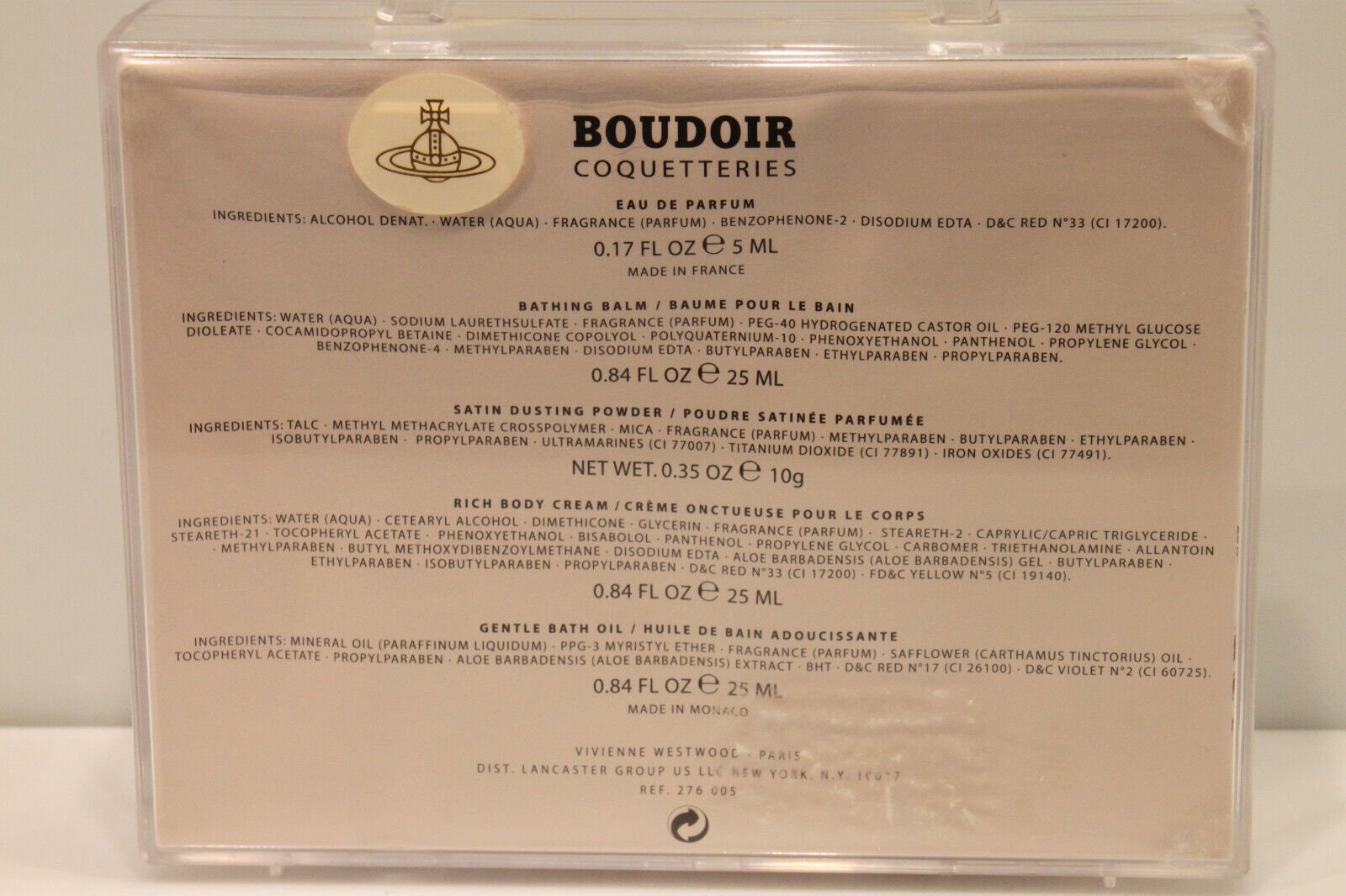 Vivienne Westwood Boudoir (1998) Coquetteries Limited Edition 5
