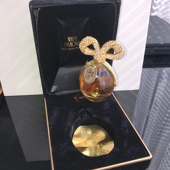 Frasco de coleccionista Elizabeth Taylor White Diamonds perfume puro 30 ml Ano 1991 Etsy Mexico