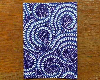 Nature-inspired abstract drawing A6 art postcard