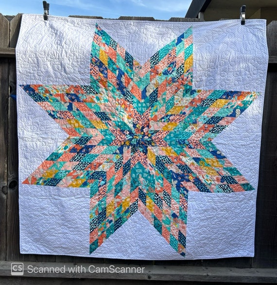 Handmade Lone Star Quilt 56" Square