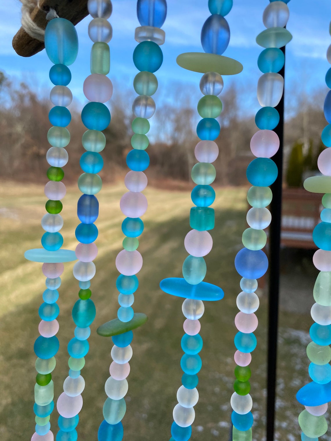 Illustration of Textured Glass And Glass Beads Wall