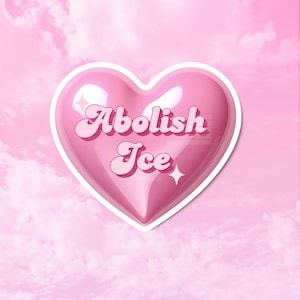 Abolish Ice Sticker, Girly decals for Tumblers, Leftist Stickers, No Human is Illegal, fck ice, immigrant, social justice stickers, equality