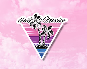 Gulf of Mexico Stay Salty Resistance, Anti-Trump Decals, Retro Political Stickers, Palm, Beach, Resist, Democrat, 1550, Anti Gulf of America
