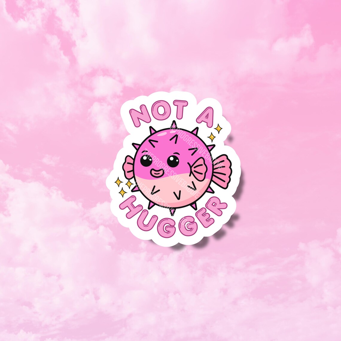 Not a Hugger Sticker, Cute Holographic Decals for Tumblers and Journals ...