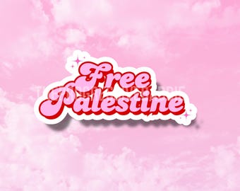 Free Palästina Aufkleber, Palästina Aufkleber für Becher, Pro Palästina, Girly Support Palästina Aufkleber, Protest, süßes Palästina Geschenk
