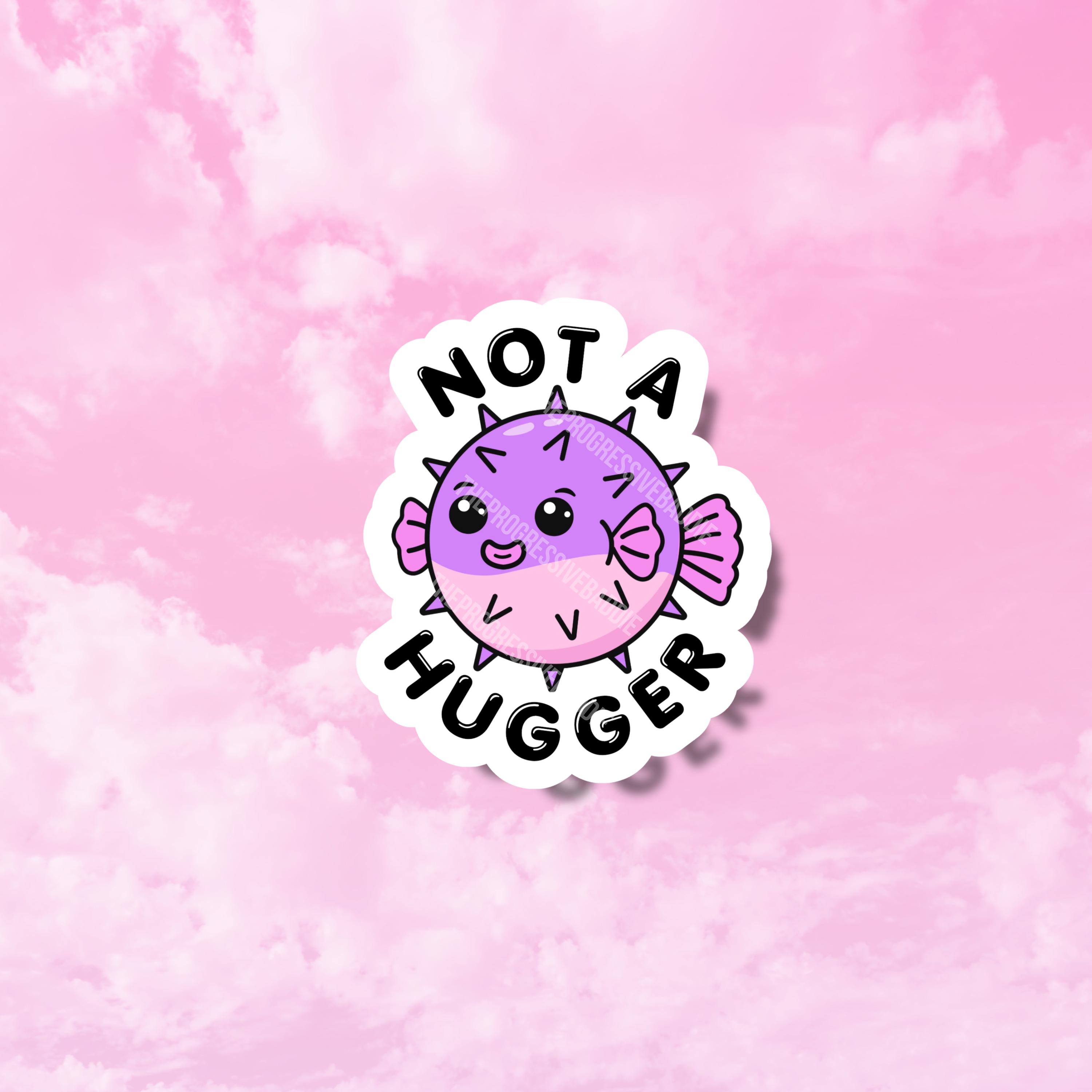 Not a Hugger Sticker, Cute Holographic Decals for Tumblers and Journals ...