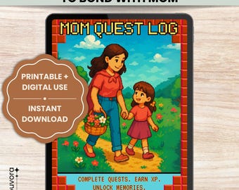 Mom Quest Log: Adventure Book, Kid Activities (Digital Download)