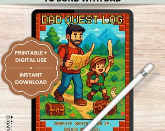 Dad Quest Log: Father's Day Adventure Book (Digital Download)