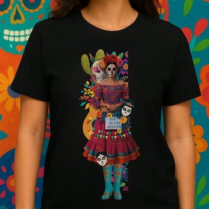 Dia de los Muertos T-Shirt: Calavera Collage, Mexican Holiday Tee