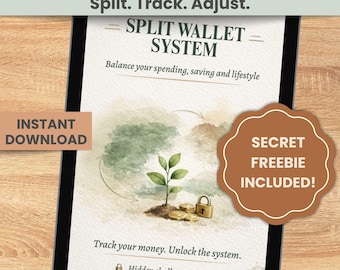 Simple Money System, Budget Planner Alternative, Savings Tracker Digital, Spending Log, Financial Planner PDF