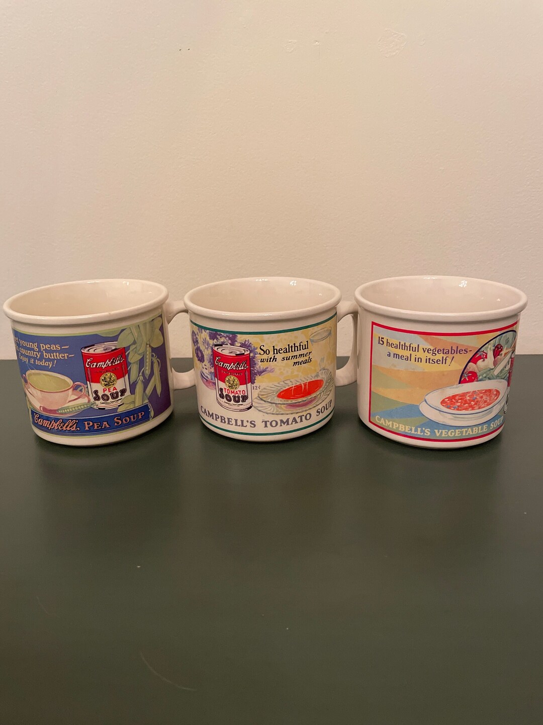 Set of 3 Vintage Campbells Soup Mugs Etsy