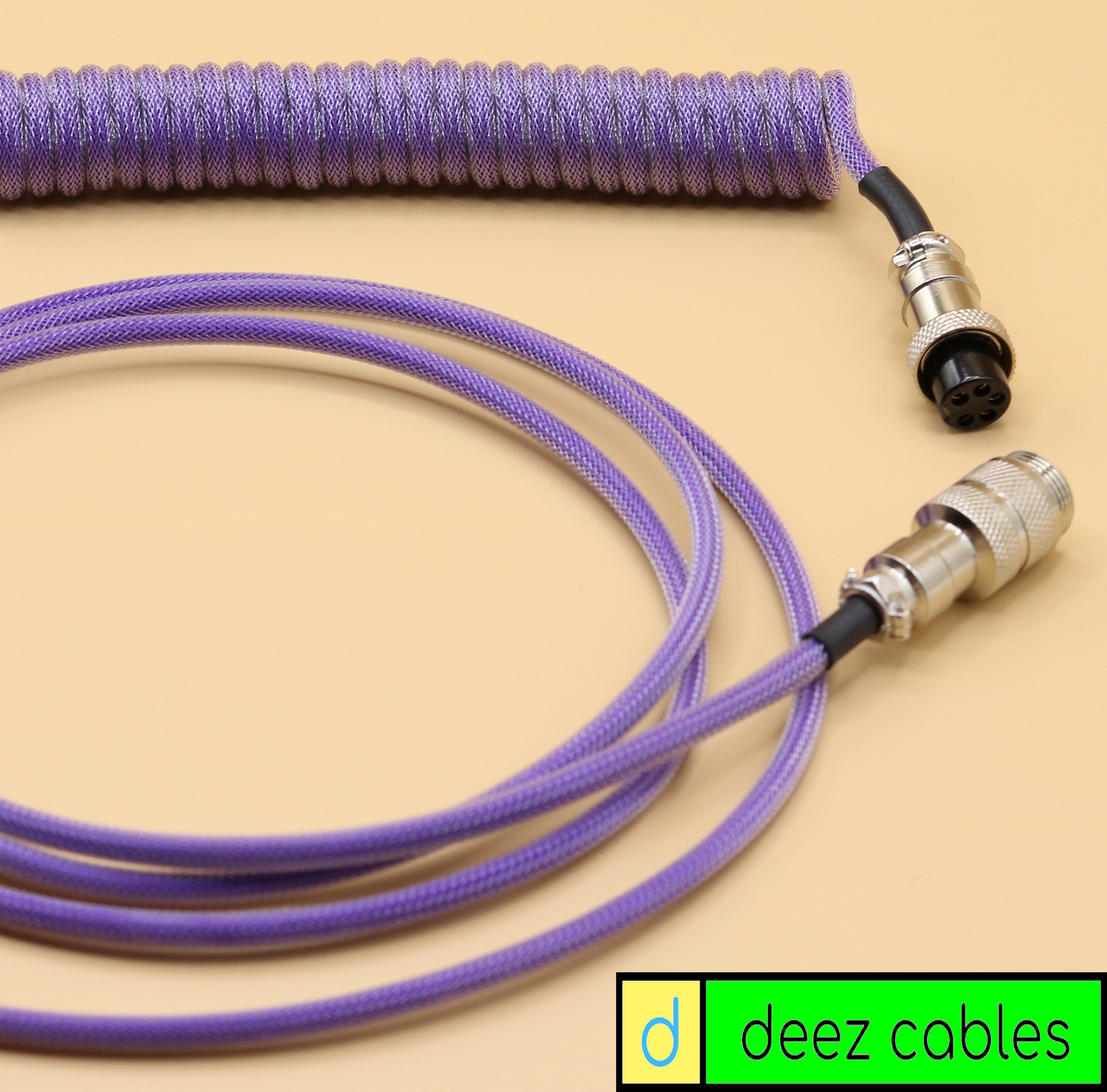 DeezCables Custom Keyboard Cable with Aviator Adapter and Custom Coils DeezCables Custom Keyboard Cable with Aviator Adapter and Custom Coils