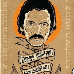 Gordon Lightfoot concert poster - 2009- 12&quot;x18&quot; signed by the poster artist