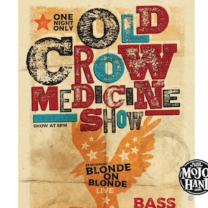 Old Crow Medizin Show Konzertplakat - 2017- 12&quot;x18&quot; signiert vom Plakatkünstler