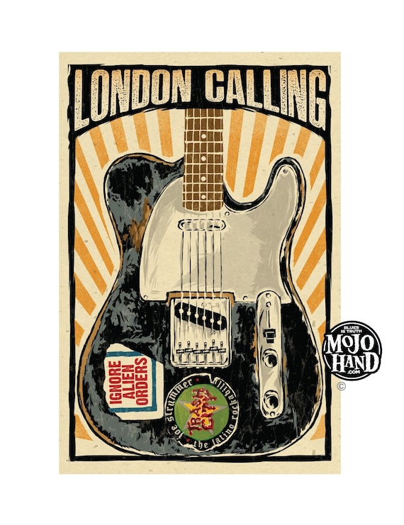 Joe Strummer / Clash Guitar Tribute Poster - 12