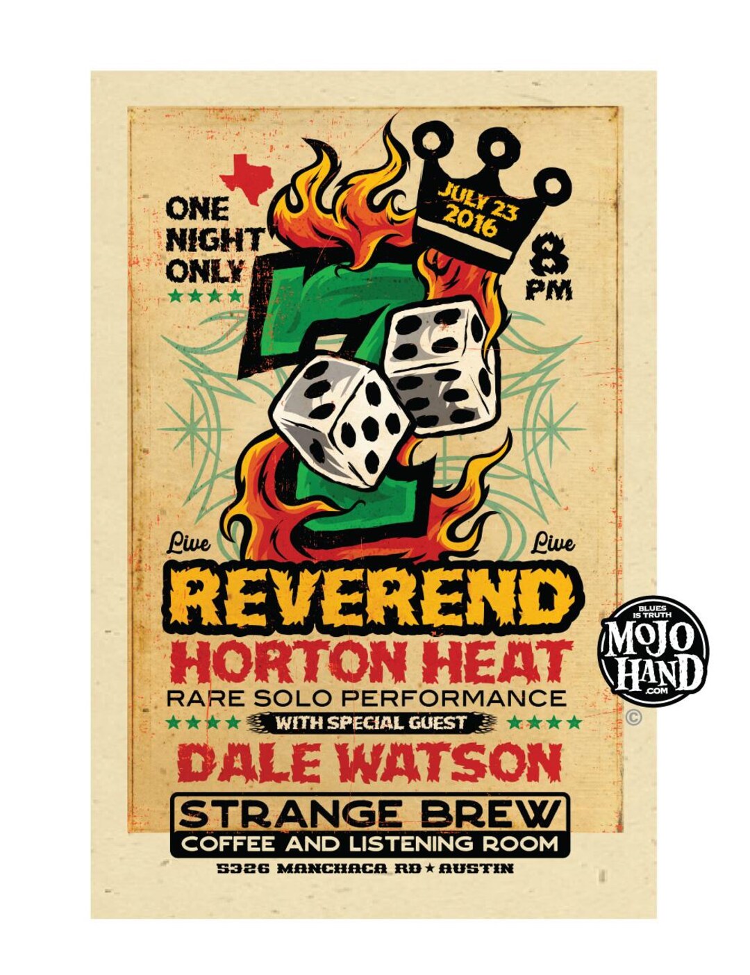 Reverend Horton Heat and Dale Watson Concert Poster - 2016 - 12