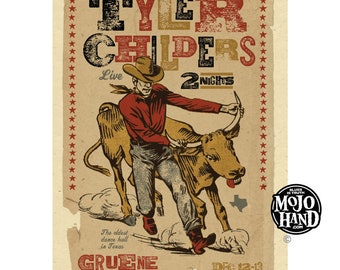 Tyler Childers concert poster - 2019- 12&quot;x18&quot; signed by the artist